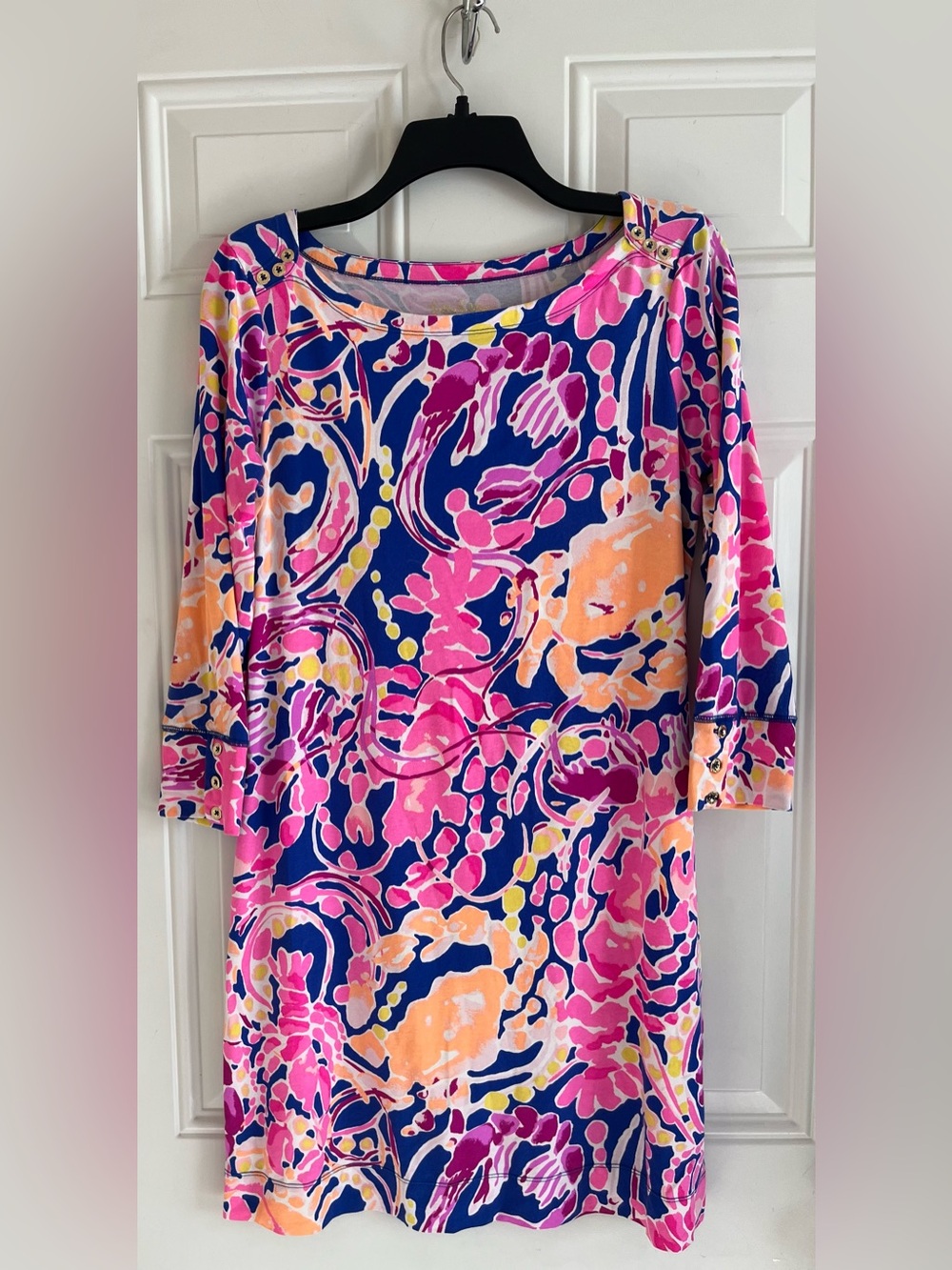 Lilly Pulitzer Sophie Dress Catch And Release Colorful Lobster Women's M Beach